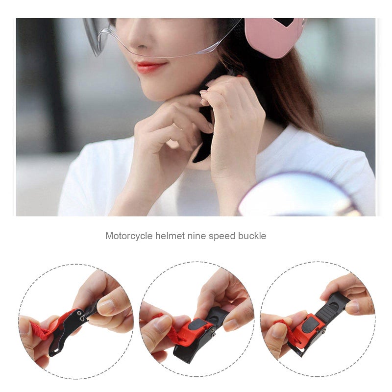 Micro Traders Motorcycle Plastic Helmet Quick Release Speed Clip Chin Strap Pull Buckle 3Pcs - Image 2